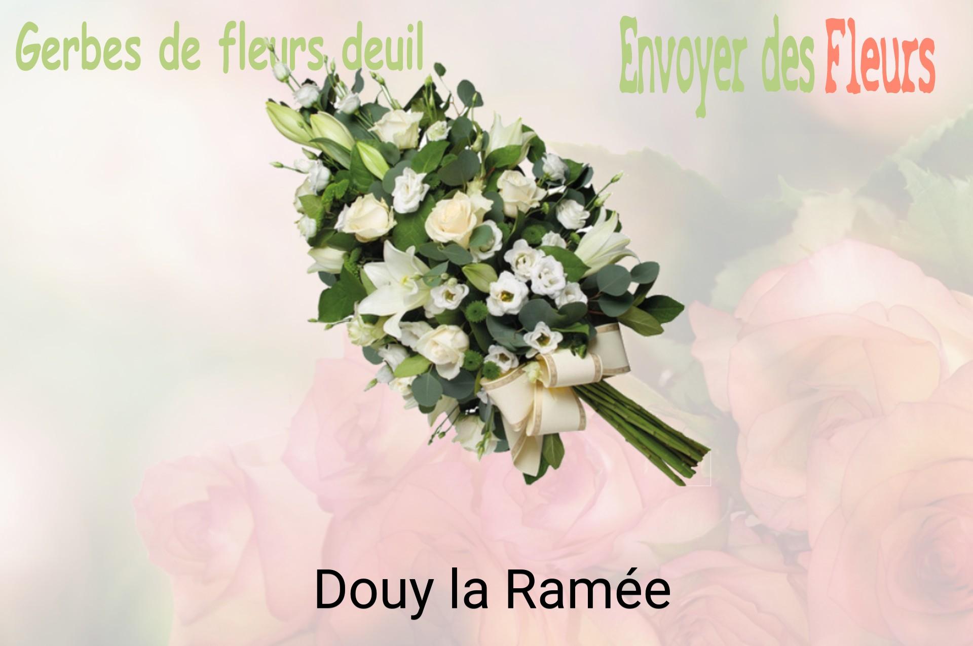 Gerbe de fleurs de deuil livrée à Douy-la-Ramée